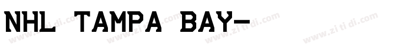 NHL Tampa Bay字体转换